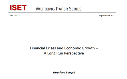 Financial Crises and Economic Growth A Long Run Perspective