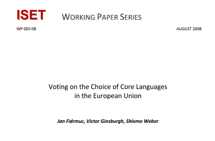 Voting on the Choice of Core Languages in the European Union