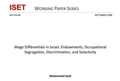Wage Differentials in Israel Endowments Occupational Segregation